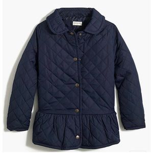 Crewcuts Girls Peplum Quilted Jacket